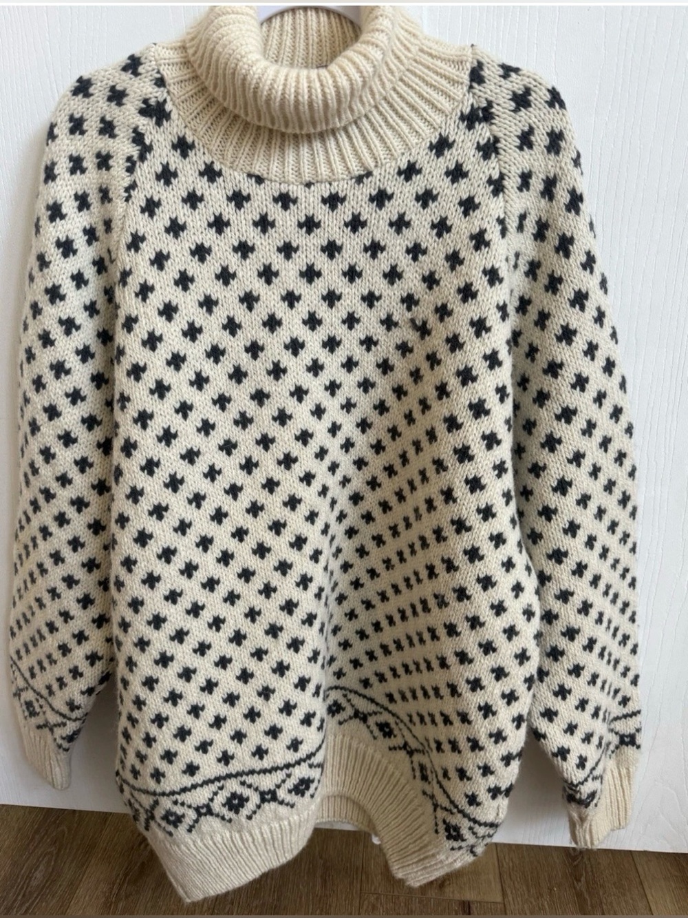 Norwool Of Norway Vintage Pullover Turtle Neck 100% Wool Size XXL